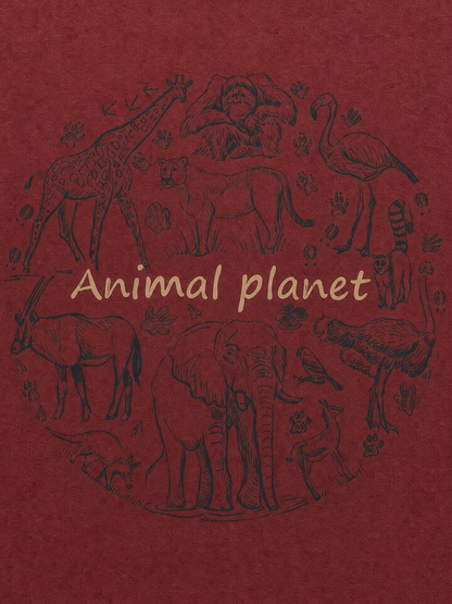 Wine Animal Planet | Fantovska majica z dolgimi rokavi - klasičen kroj