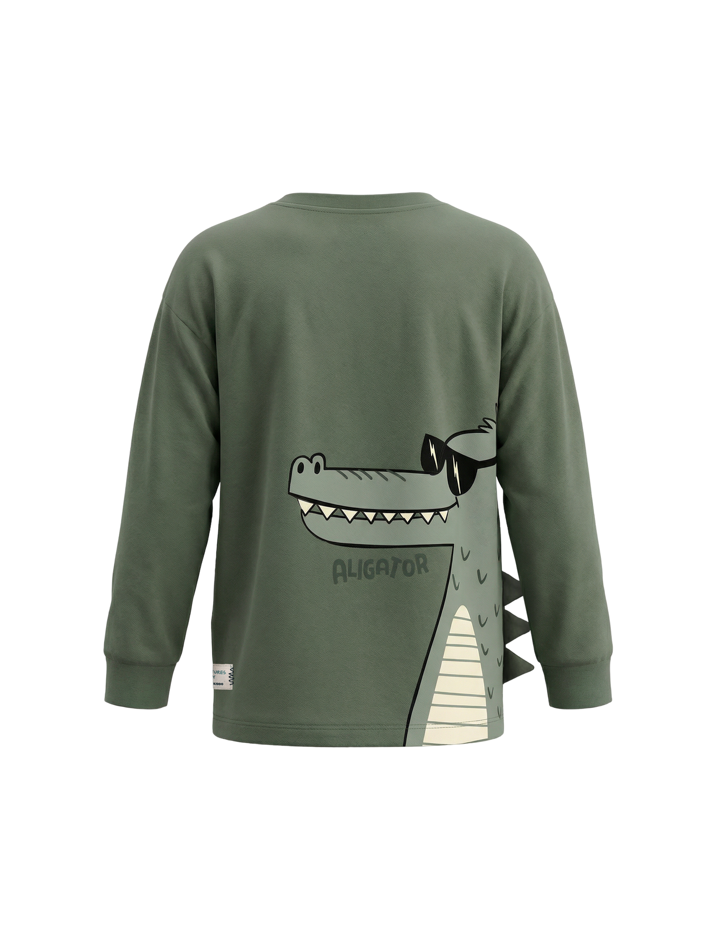 Sage Alligator | Fantovska majica z dolgimi rokavi - ohlapen kroj