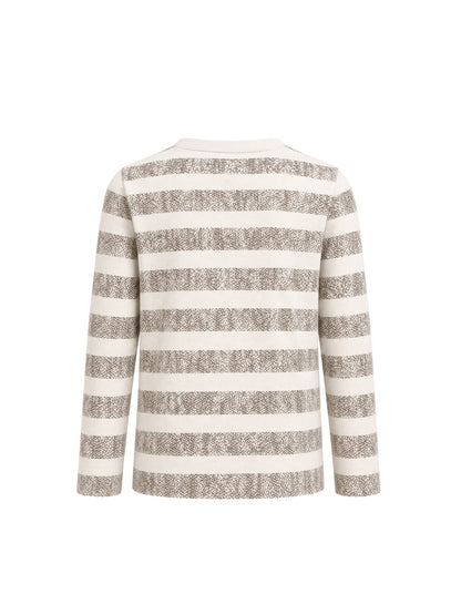 Cream Stripes | Fantovska majica z dolgimi rokavi - klasičen kroj