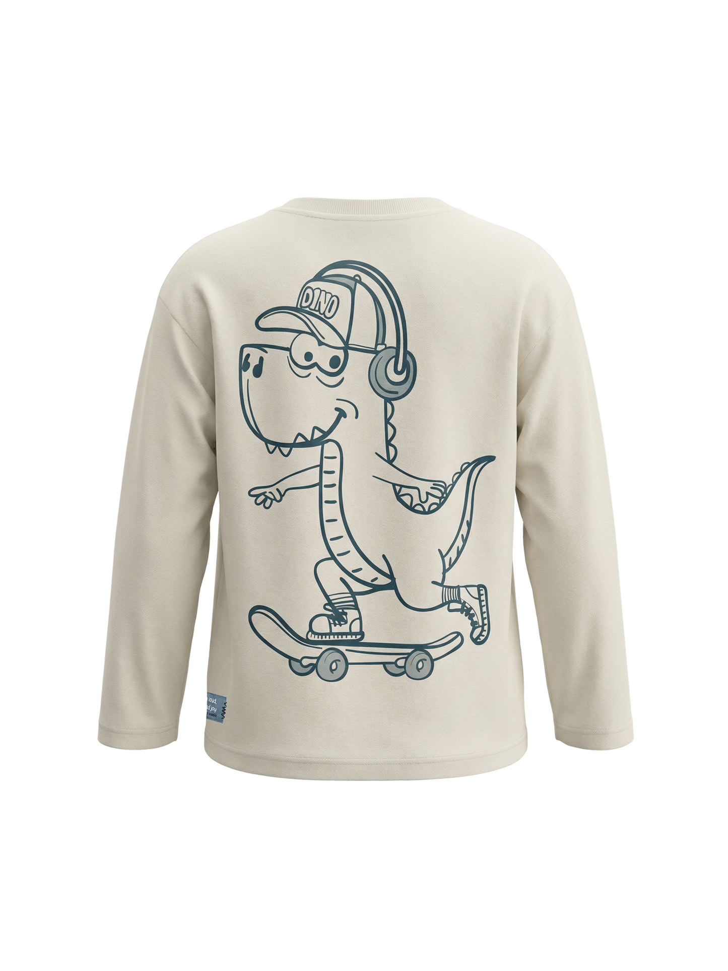 Cream Skater Dino | Fantovska majica z dolgimi rokavi - ohlapen kroj