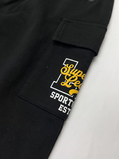 Black Cargo Vibe | Fantovska cargo trenirka - ohlapen kroj