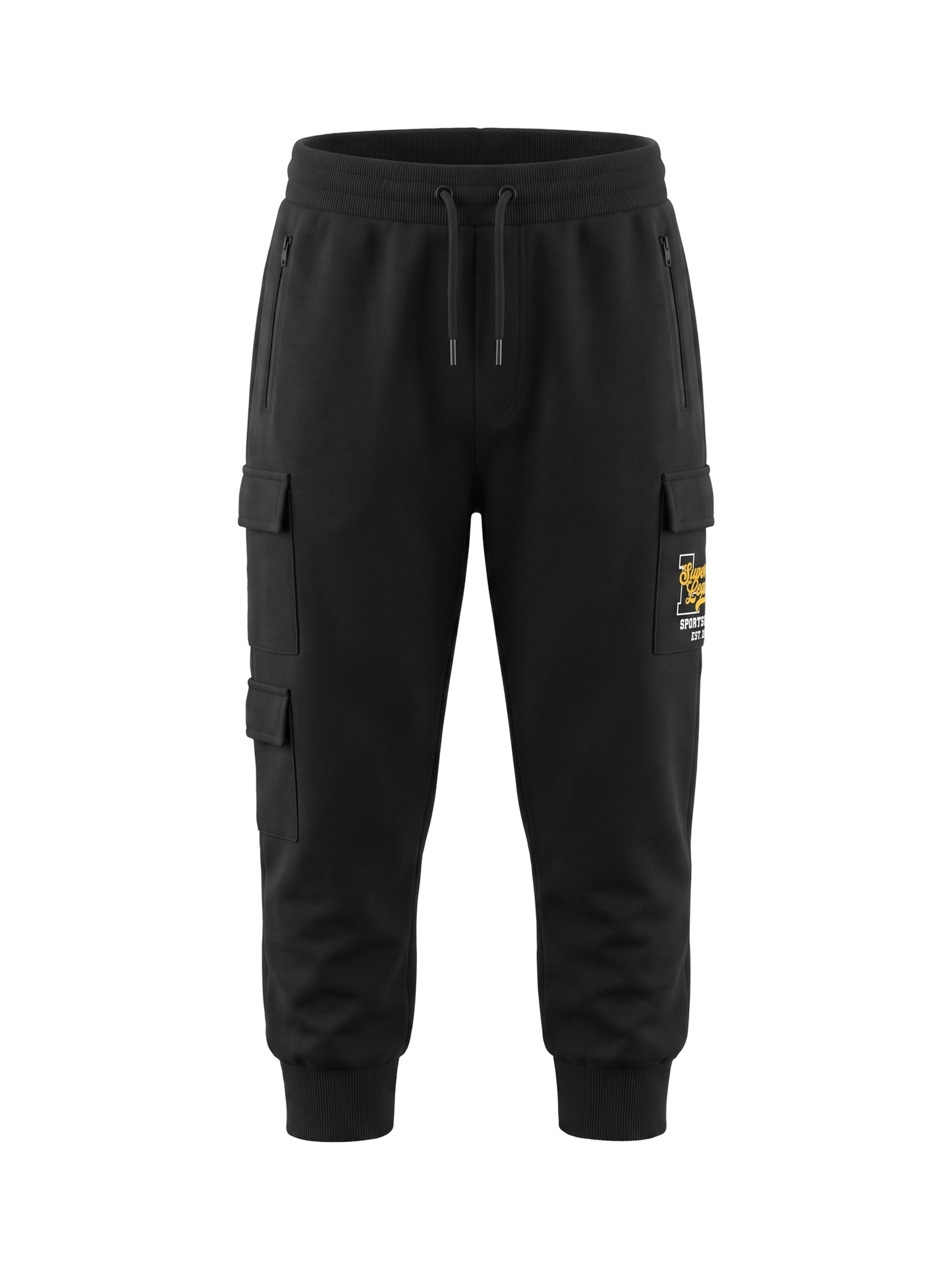 Black Cargo Vibe | Fantovska cargo trenirka - ohlapen kroj