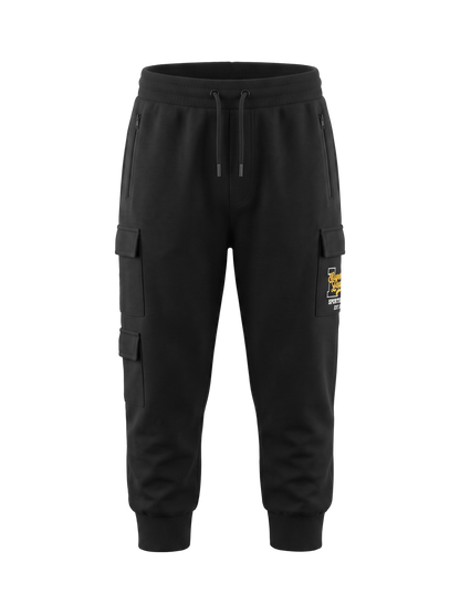 Black Cargo Vibe | Fantovska cargo trenirka - ohlapen kroj