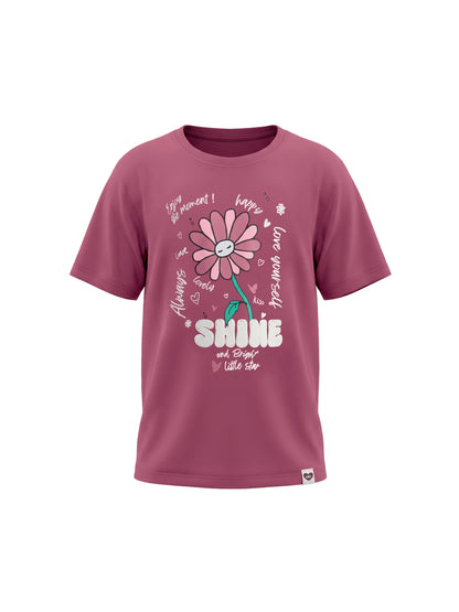 Raspberry Shine | Dekliška majica s kratkimi rokavi - ohlapen kroj