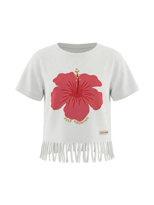 Hibiscus Fringe Dream | Dekliška majica s kratkimi rokavi