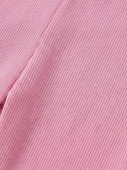 Sweet Ribbed Hug | Dekliške capri pajkice