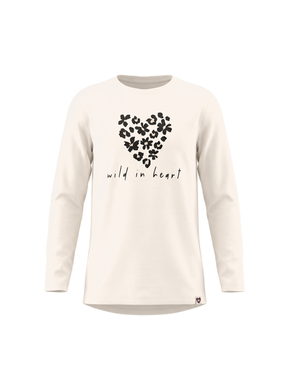 White Wild Heart | Dekliška tunika z dolgimi rokavi - klasičen kroj