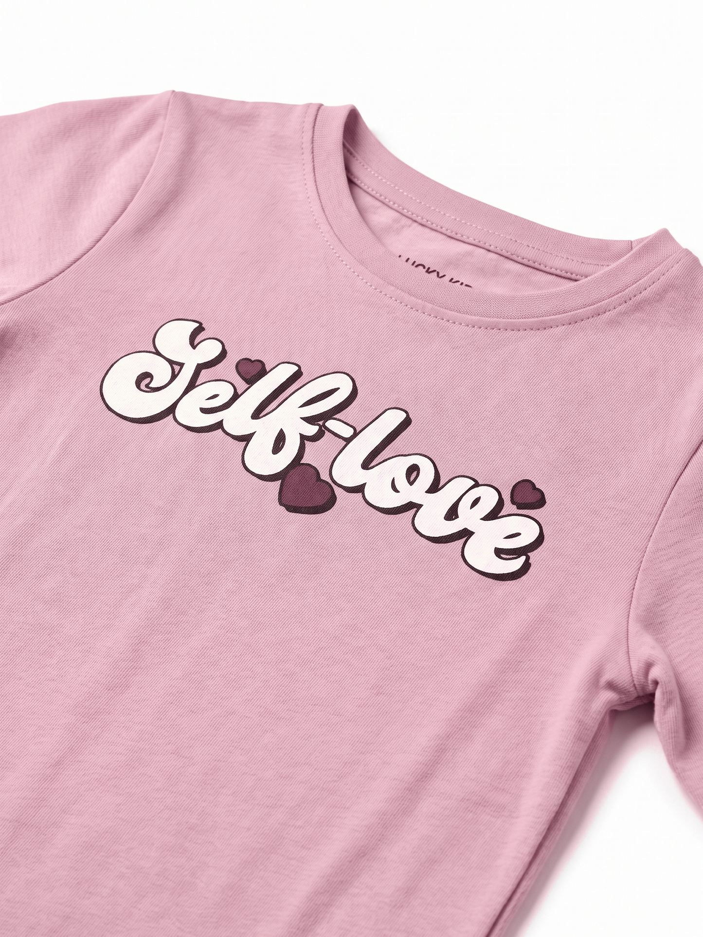 Pink Self Love | Dekliška majica z dolgimi rokavi