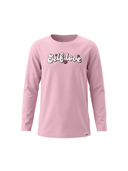 Pink Self Love | Dekliška majica z dolgimi rokavi