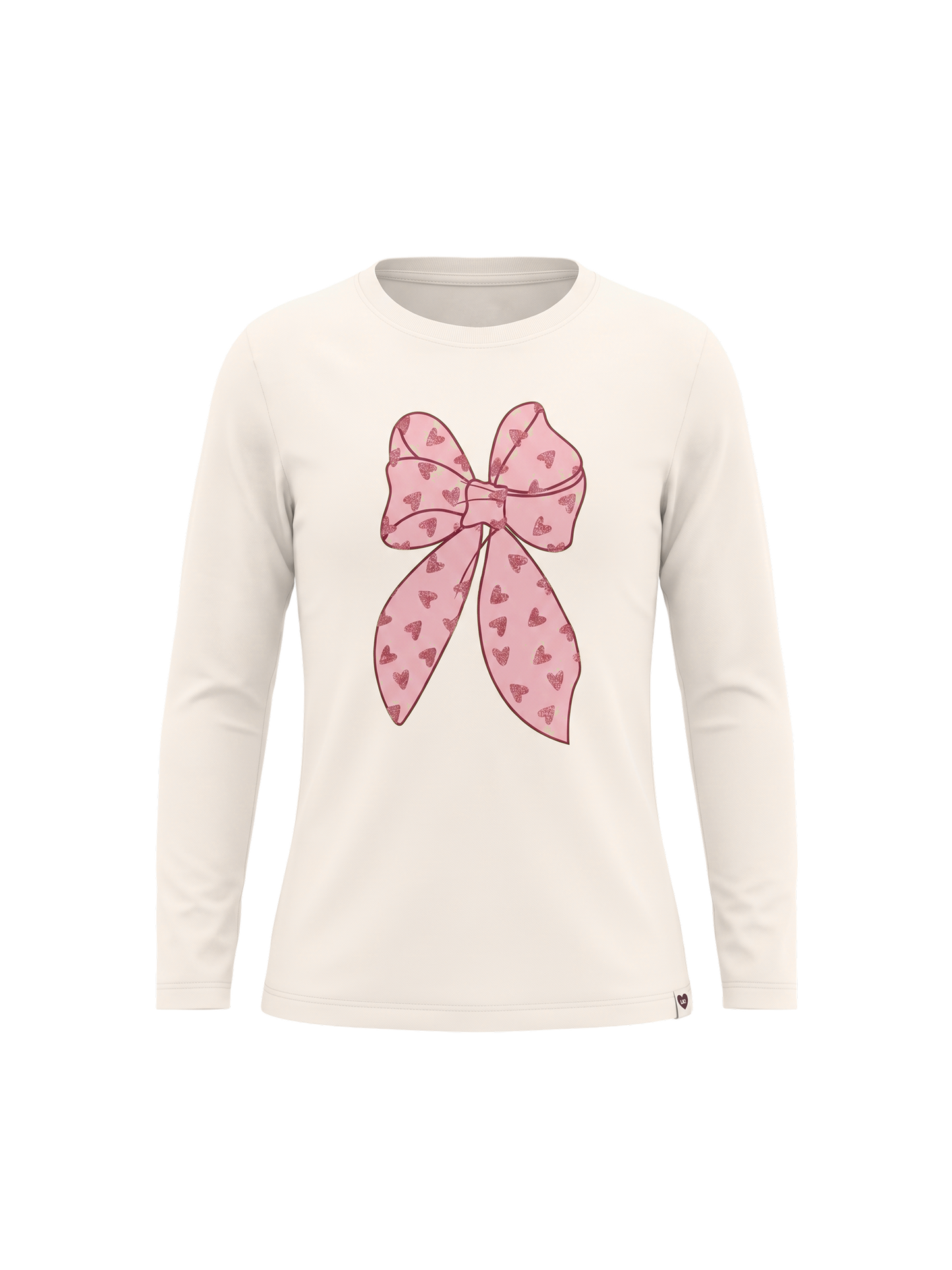 White Bow | Dekliška majica z dolgimi rokavi - klasičen kroj