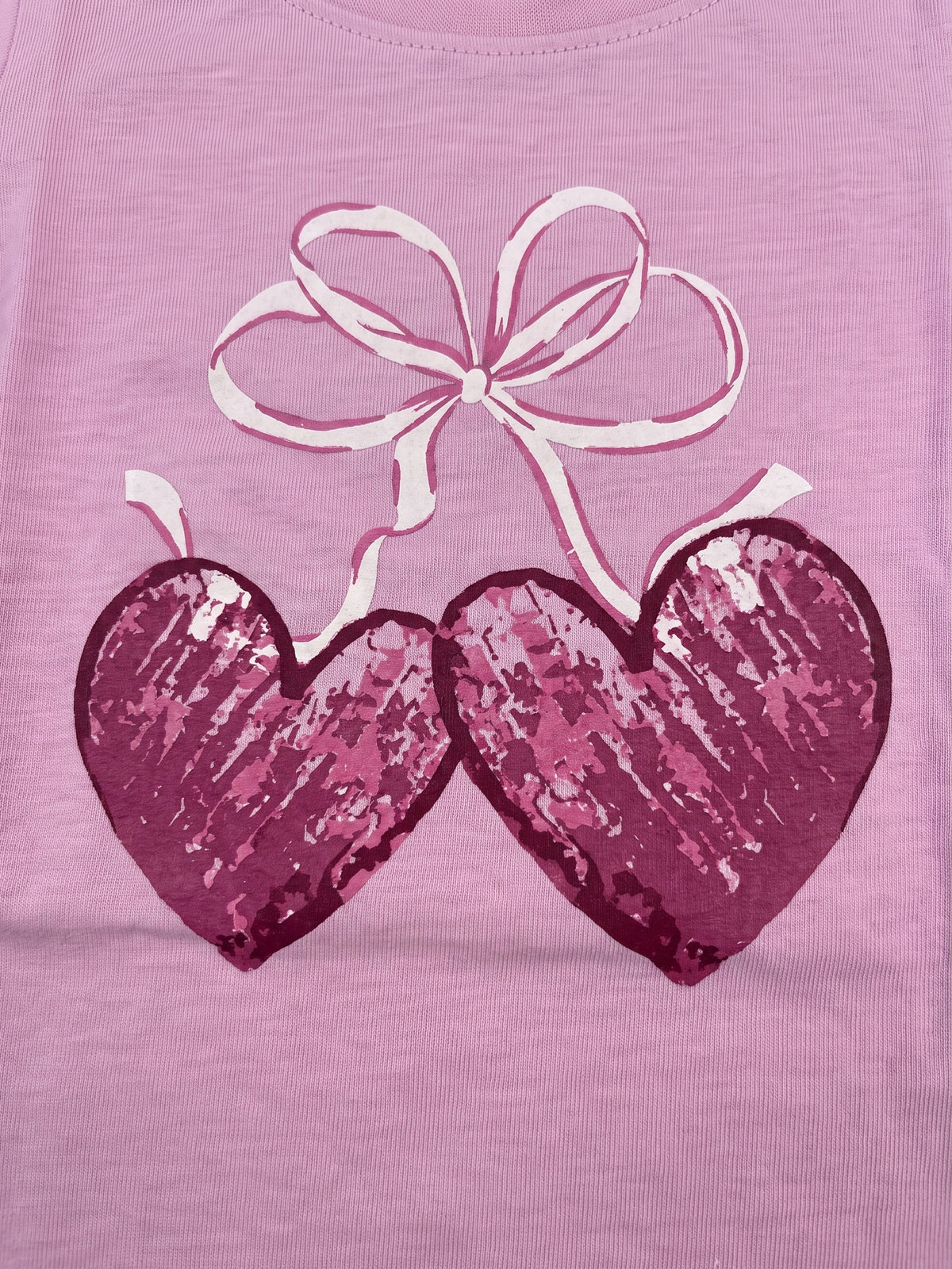 Pink Glitter Hearts | Dekliška majica z dolgimi rokavi - klasičen kroj
