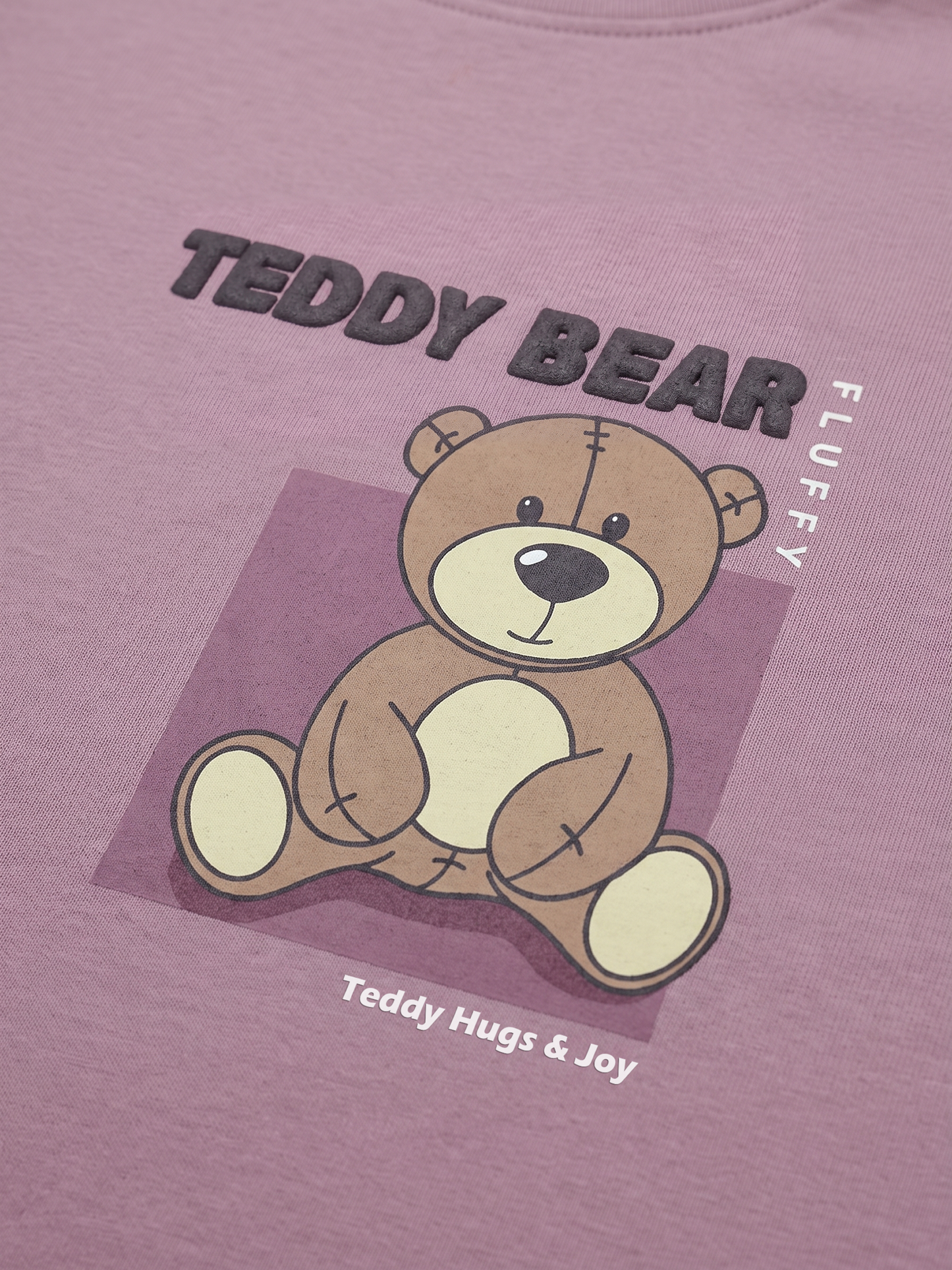 Lilac Teddy | Dekliška majica z dolgimi rokavi - ohlapen kroj