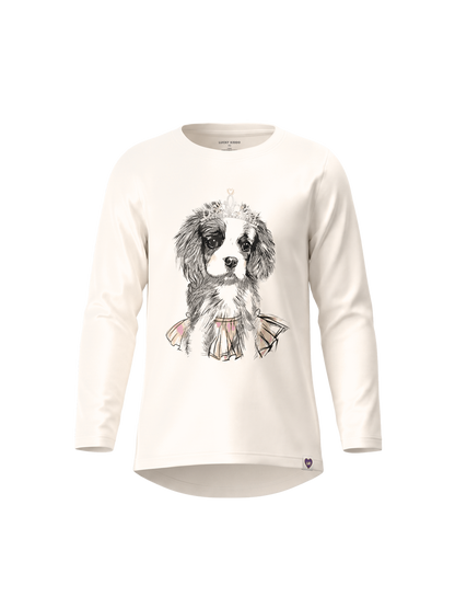 White Princess Dog | Dekliška tunika z dolgimi rokavi - klasičen kroj