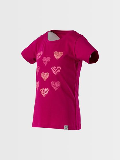 Sparkling Hearts | Dekliška majica s kratkimi rokavi - Lucky Kiddo SI 