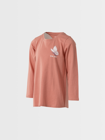 Rosette Butterfly | Dekliška tunika z dolgimi rokavi