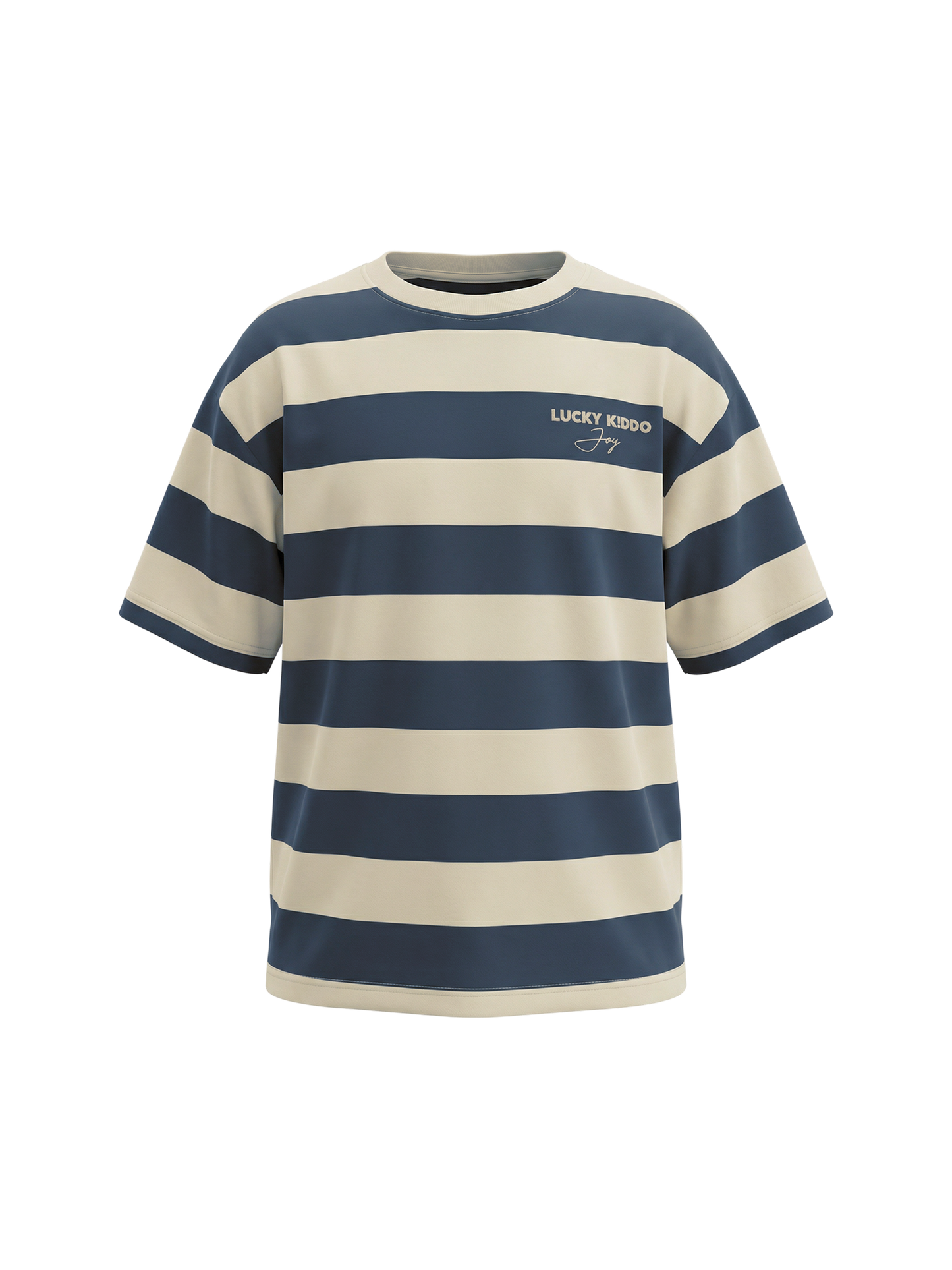 Sand Navy Stripes | Fantovska majica s kratkimi rokavi - ohlapen kroj