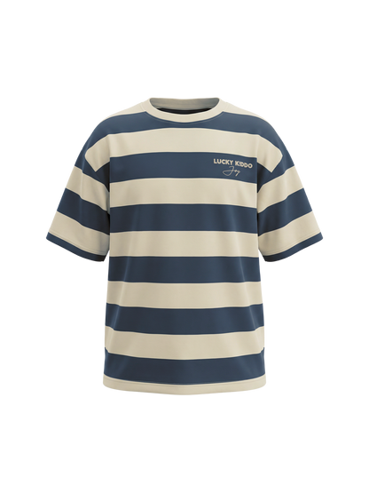 Sand Navy Stripes | Fantovska majica s kratkimi rokavi - ohlapen kroj
