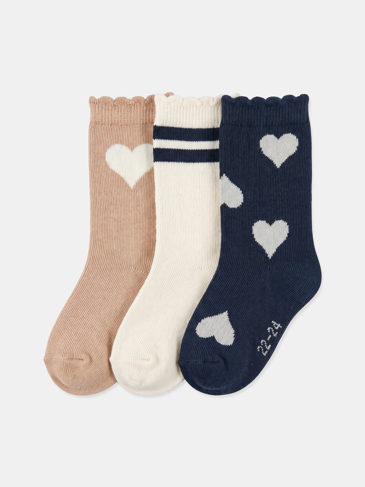 Sweet Hearts | Dekliške nogavice (3x)