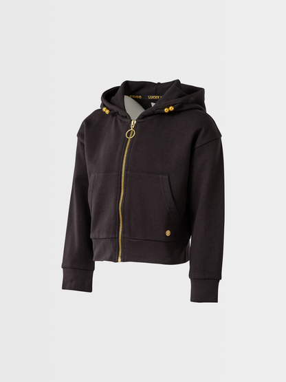 Moonless Might | Dekliški pulover z zadrgo in kapuco