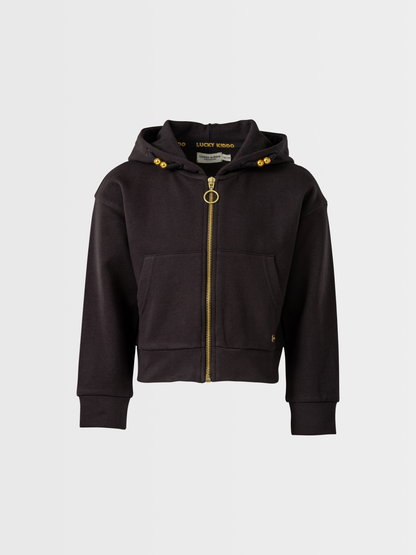 Moonless Might | Dekliški pulover z zadrgo in kapuco