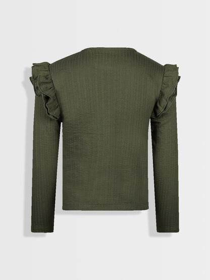 Forest Green | Dekliška majica z dolgimi rokavi - Lucky Kiddo SI 