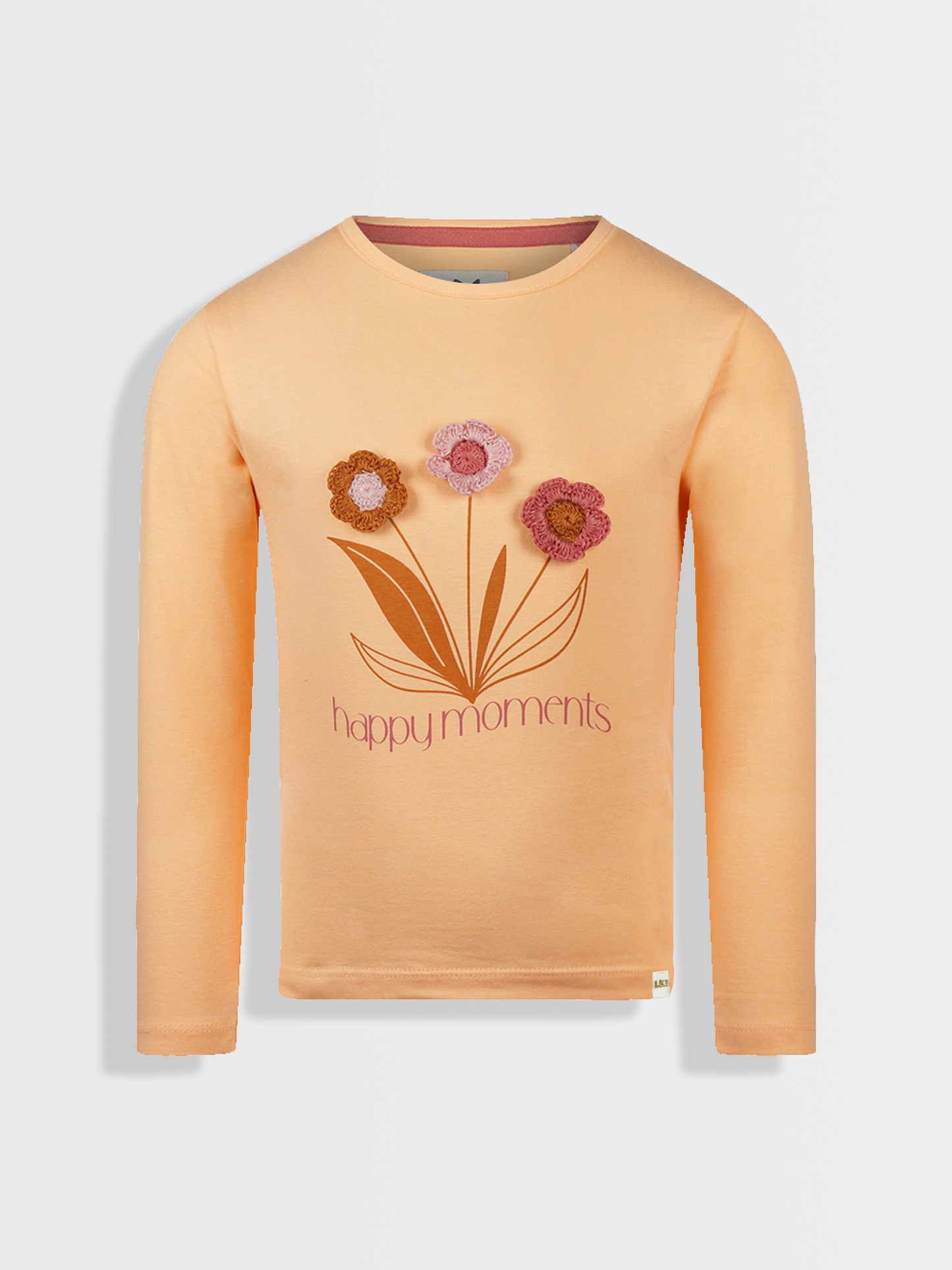 Peachy Flower | Dekliška majica z dolgimi rokavi - Lucky Kiddo SI 