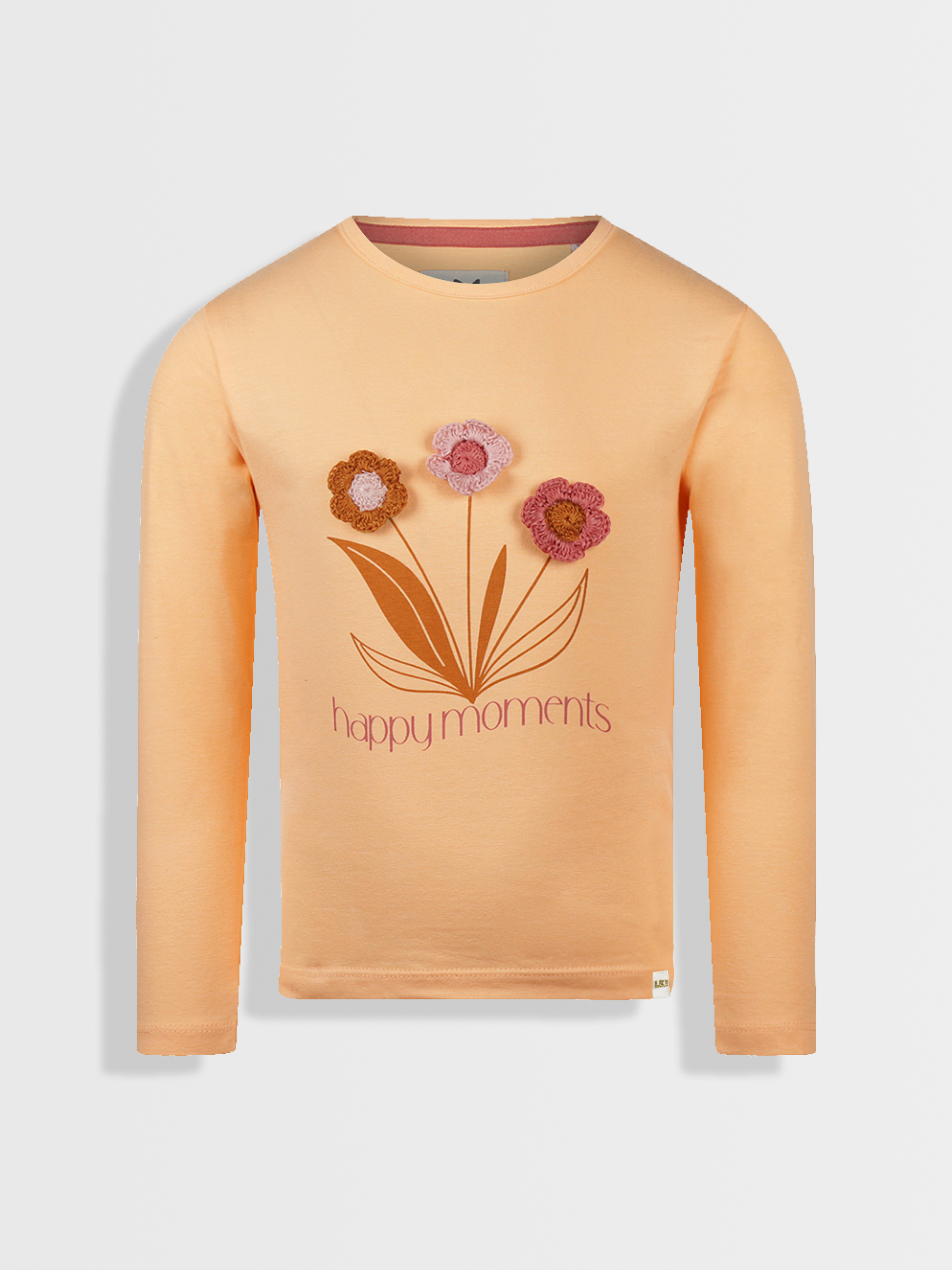 Peachy Flower | Dekliška majica z dolgimi rokavi - Lucky Kiddo SI 