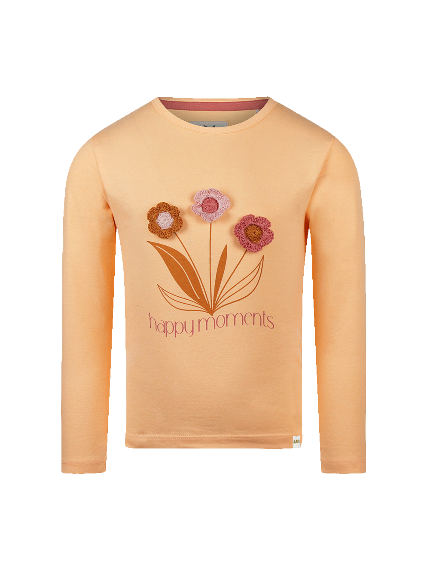 Peachy Flower | Dekliška majica z dolgimi rokavi