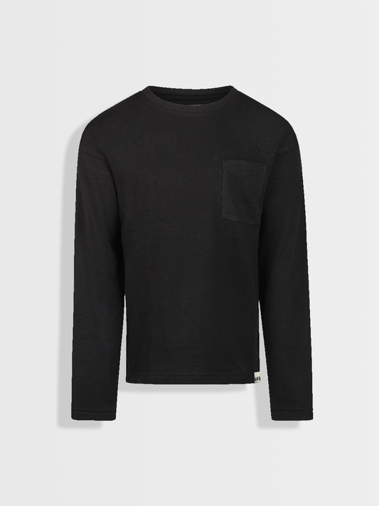 Texture Black | Fantovska majica z dolgimi rokavi - Lucky Kiddo SI 