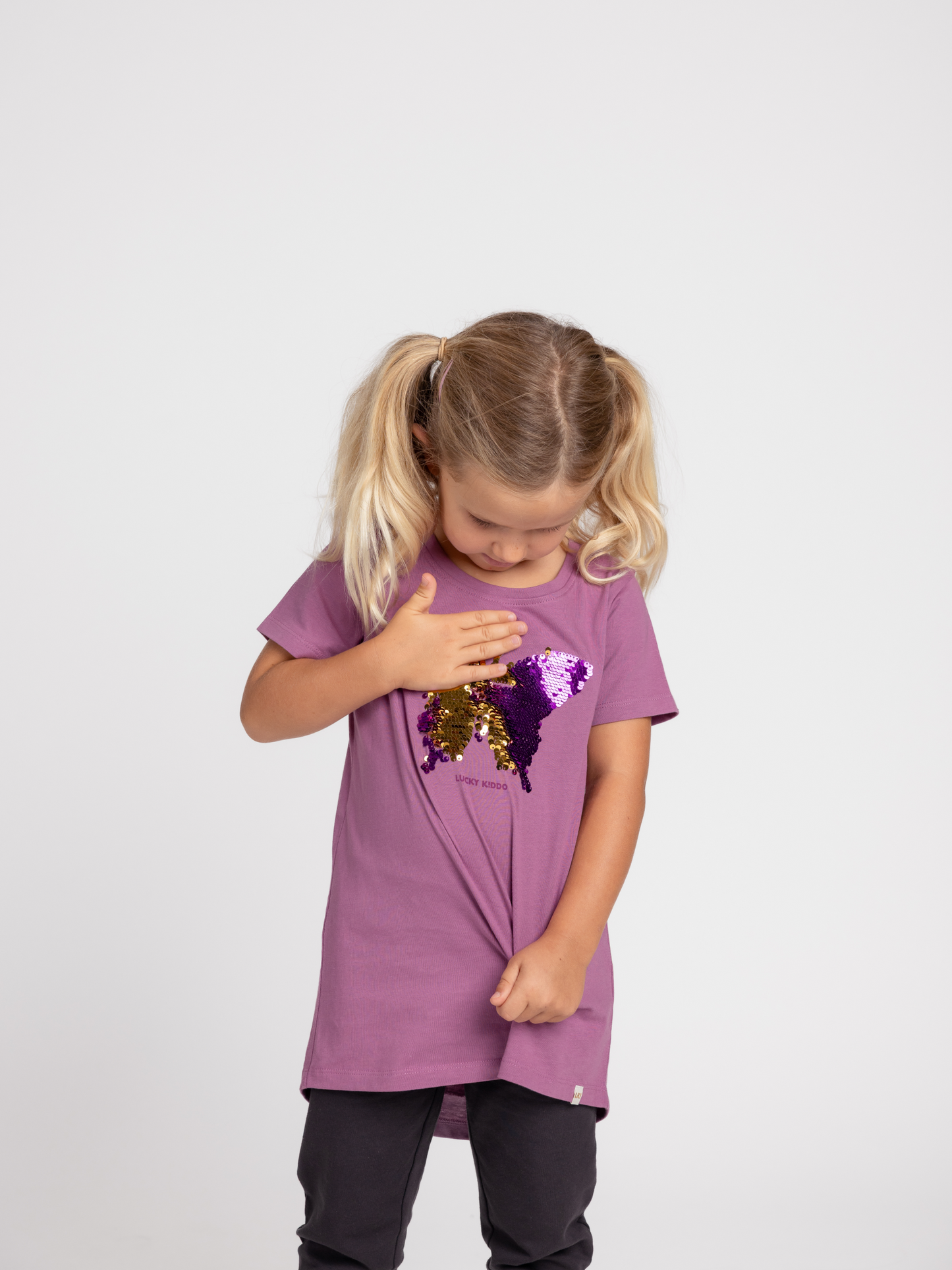 Butterfly Magic | Dekliška tunika s kratkimi rokavi - Lucky Kiddo SI 