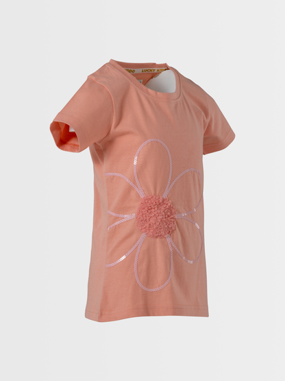 Flower Sparkle | Dekliška majica s kratkimi rokavi - Lucky Kiddo SI 