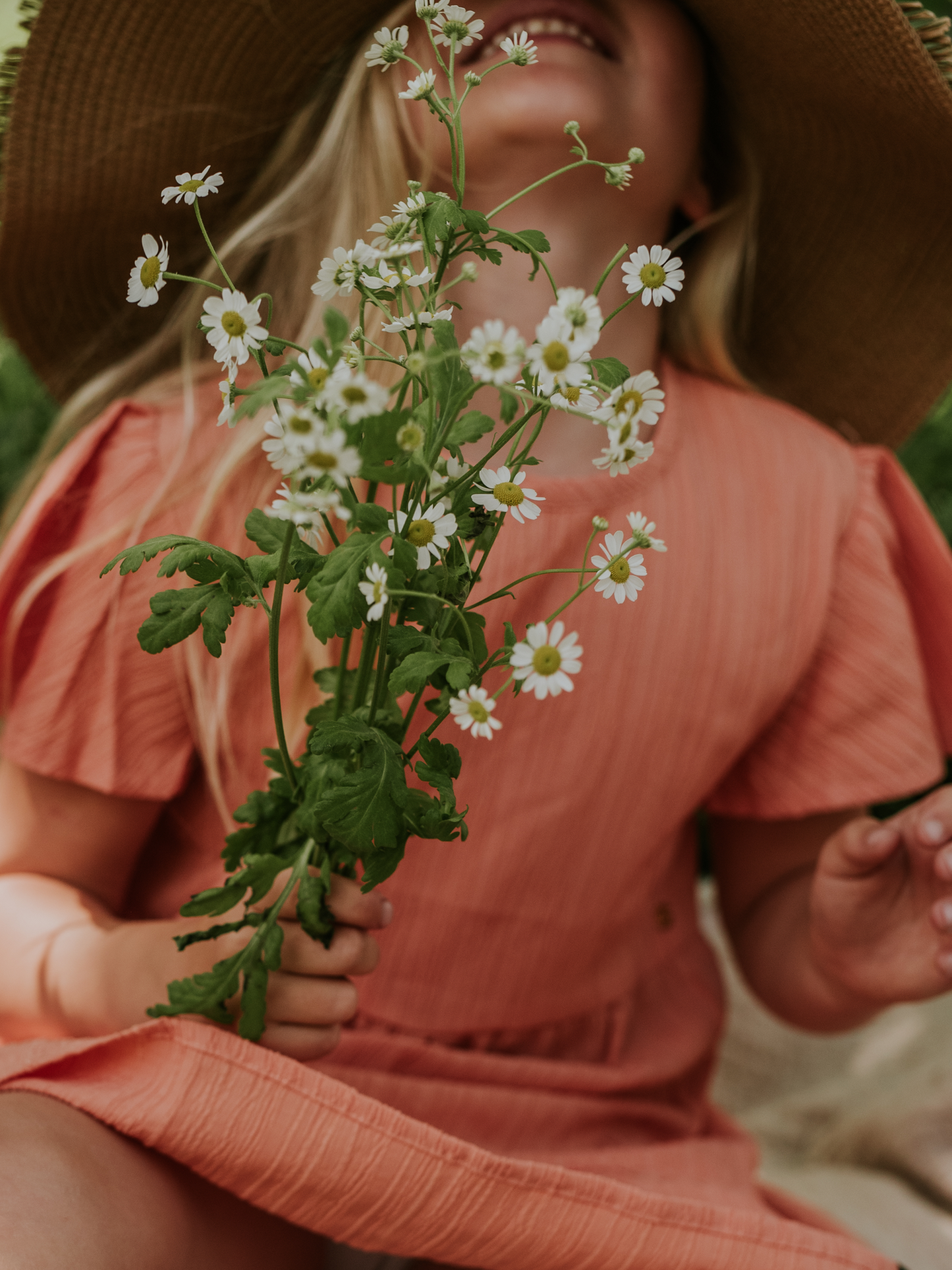 Orange Bloom | Dekliška obleka s kratkimi rokavi