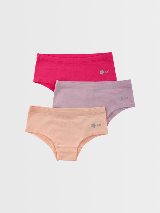 Roza+ lila + pink | Dekliške slip spodnjice (3x)