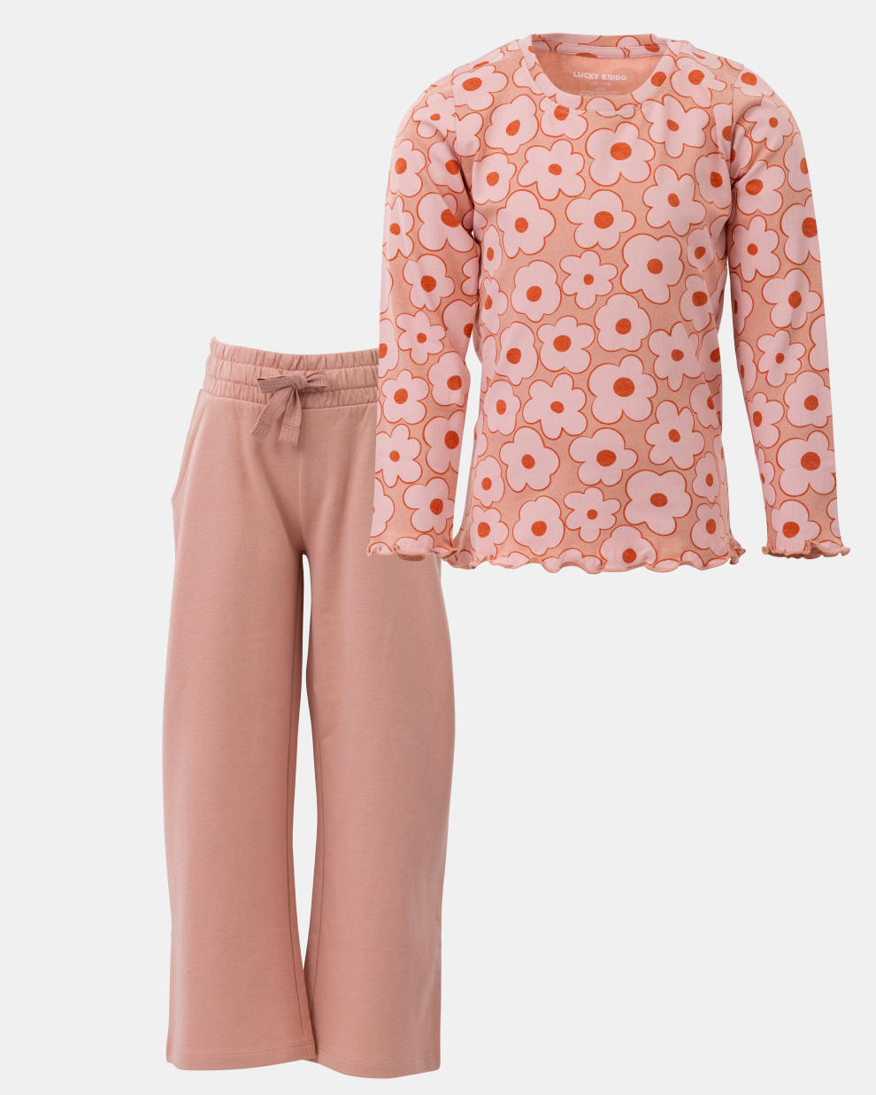 Peach + Flowers Komplet