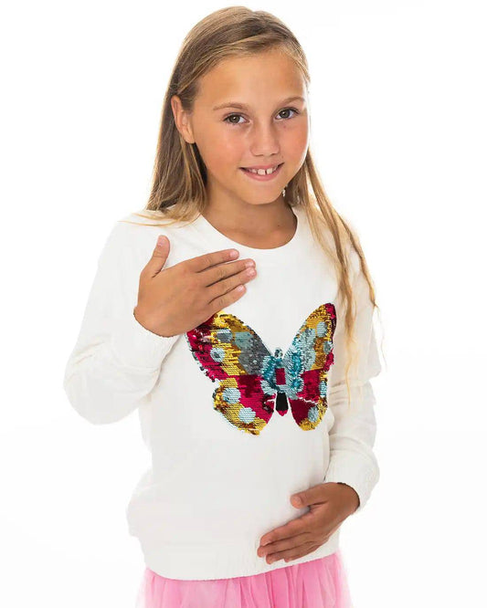 Dekliški pulover Butterfly - Lucky Kiddo SI 