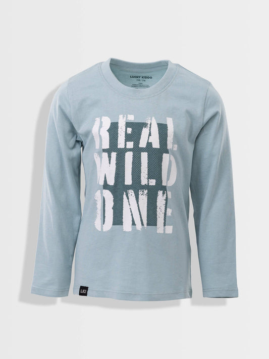 Majica z dolgimi rokavi Real Wild one - Lucky Kiddo SI 